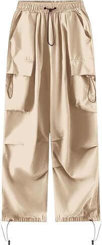 Cargo Pants for Women High Waist Baggy Casual Parachute Trousers Loose Fit Y2K Streetwear with Multi Pockets in Saudi Arabia