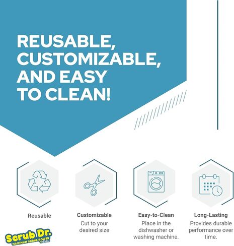 وسادة فرك Multipurpose Tile Doctor - مثالية للحمام ، تنظيف المطبخ والأرضيات - اسفنجة الطبق غير الخشبية ومبرر دش - غير كاشط - (أبيض - واجب الضوء ، 6 حزمة) in Saudi Arabia