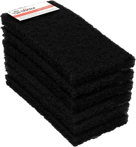 The Tile Doctor Multipurpose Scrub Pad - Ideal for Bathroom, Kitchen & Floor Cleaning - Non-Scratch Dish Sponge & Shower Scrubber - Non Abrasive - (White - Light Duty, 6 Pack) in Saudi Arabia