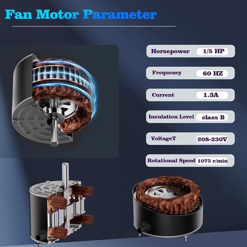 K55HXHDD-8562 محرك المروحة 1/5 HP 208/230 Volt استبدال K55HXPSS-7298 K55HXRKR-5599 in Saudi Arabia