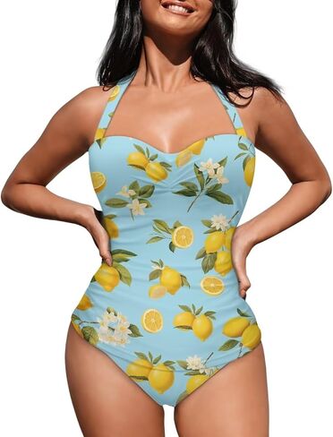 One Piece Swimsuit Women's Cosy Swimwear with Halter Strap Bathing Suit Monokini for Ladies Swimming Surfing in Saudi Arabia