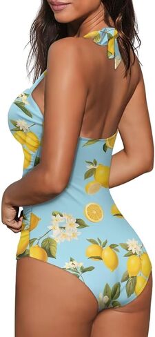 One Piece Swimsuit Women's Cosy Swimwear with Halter Strap Bathing Suit Monokini for Ladies Swimming Surfing in Saudi Arabia