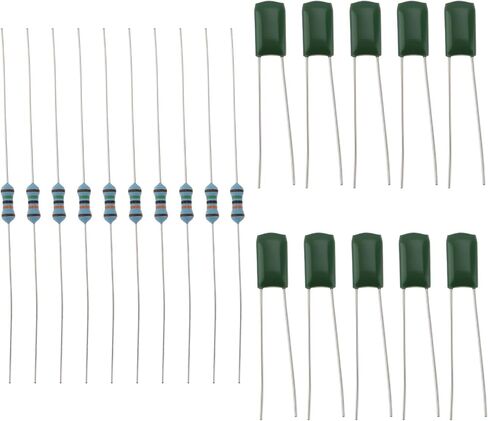 eMagTech 10 Sets Treble Bleed Volume Mod Kit with 0.001uF Capacitors and 150K Resistors for Single Coil or Humbucker Guitar Pickups in Kuwait