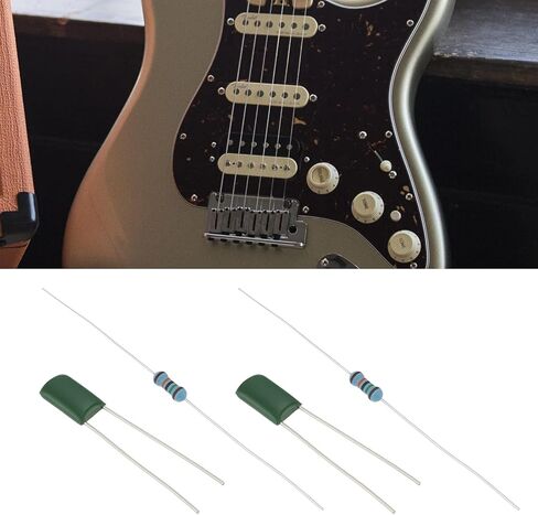 eMagTech 10 Sets Treble Bleed Volume Mod Kit with 0.001uF Capacitors and 150K Resistors for Single Coil or Humbucker Guitar Pickups in Kuwait