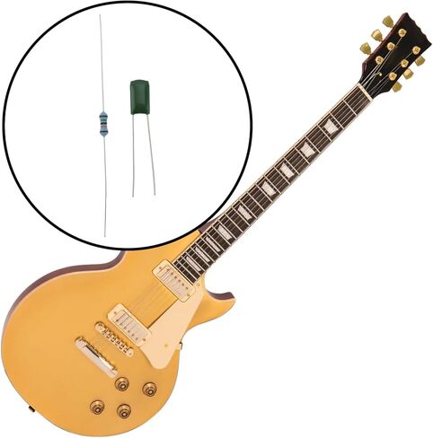 eMagTech 10 Sets Treble Bleed Volume Mod Kit with 0.001uF Capacitors and 150K Resistors for Single Coil or Humbucker Guitar Pickups in Kuwait