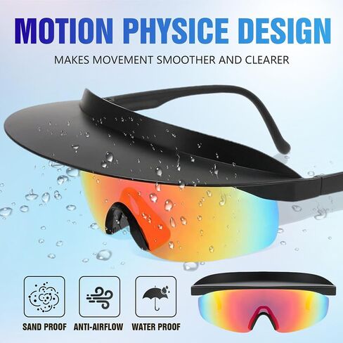 Wide Hat Brimmed cycling sunglasses, Sport Running Sunglasses Women Men Teens Cycling Sun Glasses in Saudi Arabia