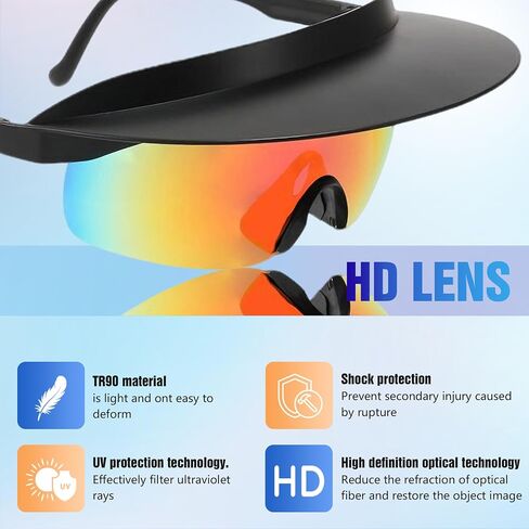 Wide Hat Brimmed cycling sunglasses, Sport Running Sunglasses Women Men Teens Cycling Sun Glasses in Saudi Arabia