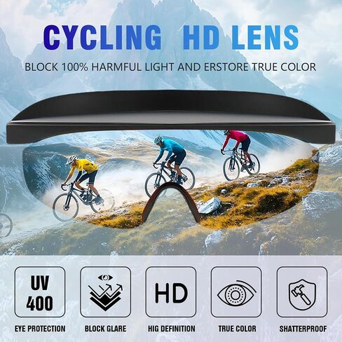 Wide Hat Brimmed cycling sunglasses, Sport Running Sunglasses Women Men Teens Cycling Sun Glasses in Saudi Arabia