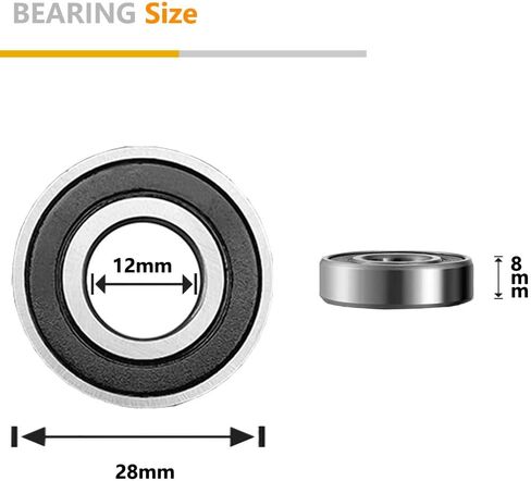 QinDa IND 6203 2RS Bearing - Bearing Steel and Double Rubber Sealed Miniature deep Groove Ball Bearings 0.67x1.57x0.47in 16 PCS, Double Seal, for Motor,Wheels,Industrial Equipment, etc. in Saudi Arabia