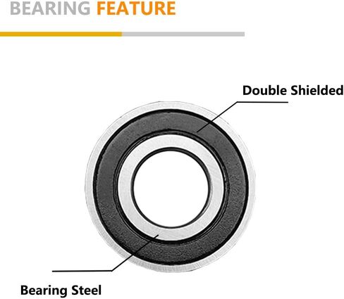 QinDa IND 6203 2RS Bearing - Bearing Steel and Double Rubber Sealed Miniature deep Groove Ball Bearings 0.67x1.57x0.47in 16 PCS, Double Seal, for Motor,Wheels,Industrial Equipment, etc. in Saudi Arabia