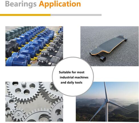 QinDa IND 6203 2RS Bearing - Bearing Steel and Double Rubber Sealed Miniature deep Groove Ball Bearings 0.67x1.57x0.47in 16 PCS, Double Seal, for Motor,Wheels,Industrial Equipment, etc. in Saudi Arabia