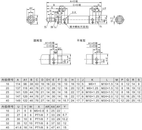 1pcs Stainless Steel Double Action MA Type with Magnet 16mm Bore 25/50/75/100/125/150/175/200/250/300mm Stroke Pneumatic Cylinder(Stroke 200mm) in Kuwait
