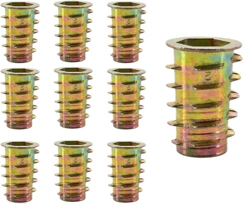 50pcs/100pcs الأثاث Nut zinc hex drive إدراج المكسرات Hex Drive Head مترابط لموصل الأثاث الخشبي M4 M5 M6 M8 M10 (سبيكة الزنك (100pcs) ، M6x30mm) in Kuwait