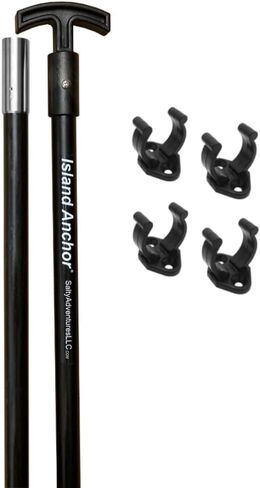 Island Anchor - 1" x 10' - 2 Piece - Shallow Water Anchor Pole : Built for Larger Boats : Securely Anchor on the Beach, Sandbar or in Shallow Water in Saudi Arabia