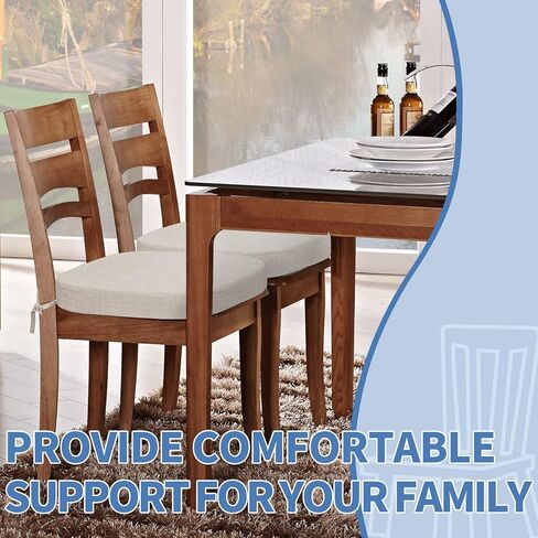 شراء سميكة سميكة 2.5 بوصة وسادة كرسي الطعام المنسوجة منسوجة ، وسادة كرسي مريحة الرغوة عالية الكثافة U للمطبخ ، وسادة المقعد الداخلي المقاوم للانزلاق (قطعة واحدة ، رمادي داكن) in Kuwait