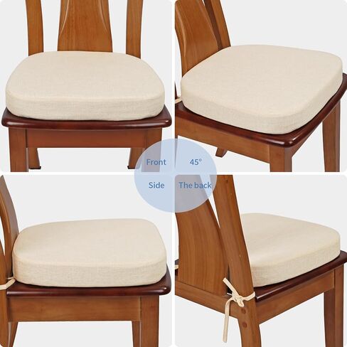 شراء سميكة سميكة 2.5 بوصة وسادة كرسي الطعام المنسوجة منسوجة ، وسادة كرسي مريحة الرغوة عالية الكثافة U للمطبخ ، وسادة المقعد الداخلي المقاوم للانزلاق (قطعة واحدة ، رمادي داكن) in Kuwait