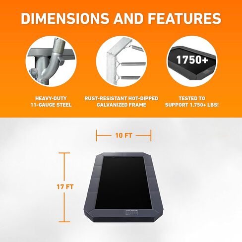 Avyna Premium Rectangle In-Ground Trampoline ، 10 × 14 قدمًا ، 10 × 17 قدمًا ، 12x18 قدمًا-الترامبولين في الهواء الطلق للأطفال والبالغين مع ميزات السلامة المتقدمة in Saudi Arabia