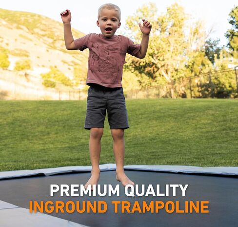 Avyna Premium Rectangle In-Ground Trampoline ، 10 × 14 قدمًا ، 10 × 17 قدمًا ، 12x18 قدمًا-الترامبولين في الهواء الطلق للأطفال والبالغين مع ميزات السلامة المتقدمة in Saudi Arabia