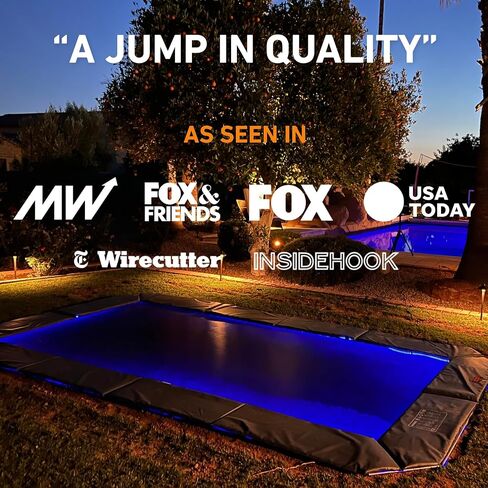 Avyna Premium Rectangle In-Ground Trampoline ، 10 × 14 قدمًا ، 10 × 17 قدمًا ، 12x18 قدمًا-الترامبولين في الهواء الطلق للأطفال والبالغين مع ميزات السلامة المتقدمة in Saudi Arabia