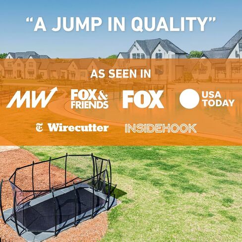 Avyna Premium Rectangle In-Ground Trampoline ، 10 × 14 قدمًا ، 10 × 17 قدمًا ، 12x18 قدمًا-الترامبولين في الهواء الطلق للأطفال والبالغين مع ميزات السلامة المتقدمة in Kuwait