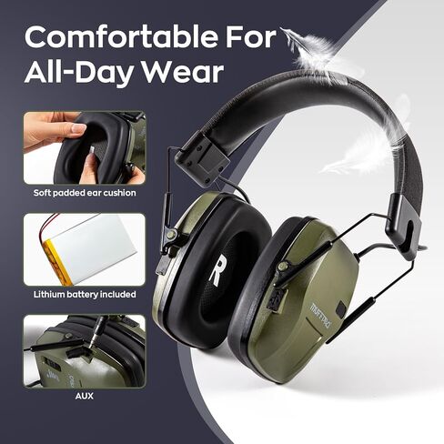 حماية الأذن القابلة لإعادة الشحن مع تضخيم الصوت أغطية أذن إلكترونية لتقليل الضوضاء in Kuwait