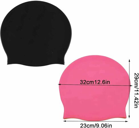 Extra Large Swimming Cap Waterproof Silicone Long Hair Swim Cap for Women Men Adult ﻿ in Kuwait