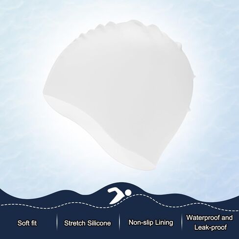 Silicone Swim Cap, Durable Swimming Hat Unisex Non-Slip Waterproof Swimming Caps for Pool in Saudi Arabia