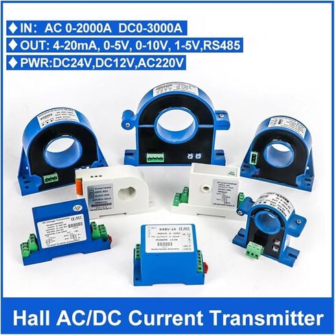 Split Hall Effect AC/DC الحالي المرسل إلى حلقة المحولات الحالية محول المحول 4-20MA إخراج 0-100A 0-200A 0-500A 0-1000A (4-20MA ، 0-200A AC-20MM-DC24V) in Saudi Arabia