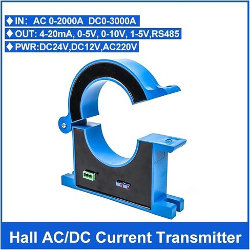 Split Hall Effect AC/DC الحالي المرسل إلى حلقة المحولات الحالية محول المحول 4-20MA إخراج 0-100A 0-200A 0-500A 0-1000A (4-20MA ، 0-200A AC-20MM-DC24V) in Saudi Arabia