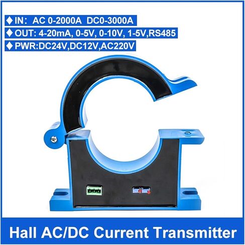 Split Hall Effect AC/DC الحالي المرسل إلى حلقة المحولات الحالية محول المحول 4-20MA إخراج 0-100A 0-200A 0-500A 0-1000A (4-20MA ، 0-200A AC-20MM-DC24V) in Saudi Arabia