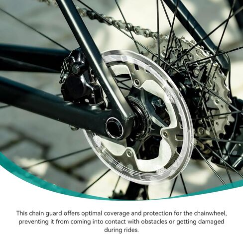 2Pcs Bike Chain Guard, Bicycle Sprocket Protective Cover Plastic Bike Chainwheel Protective Guard Cover with Mounting Screws for Mountain Bikes/Road Bikes in Saudi Arabia