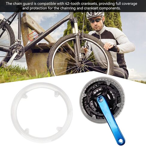 2Pcs Bike Chain Guard, Bicycle Sprocket Protective Cover Plastic Bike Chainwheel Protective Guard Cover with Mounting Screws for Mountain Bikes/Road Bikes in Saudi Arabia