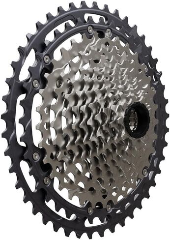 Shimano Deore XT CS-M8200-12 Cassette - 12-Speed, 9-45t, Hyperglide+, Micro Spline, Gray/Silver in Saudi Arabia