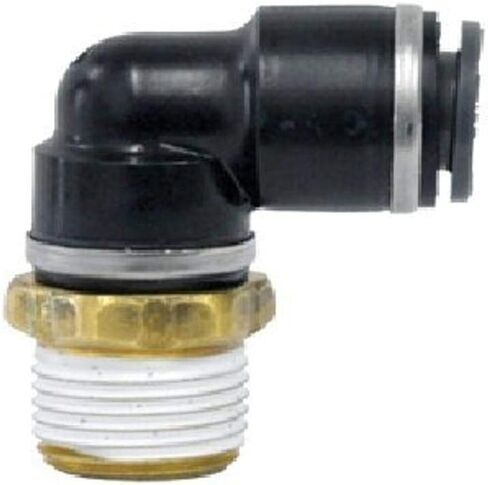 Tectran QL136910D Composite Push Lock Fitting Swivel Male Elbow (Brass D.O.T. for Nylon Tubing, 5/8" Tube Size, 1/2" Pipe Thread) in Saudi Arabia