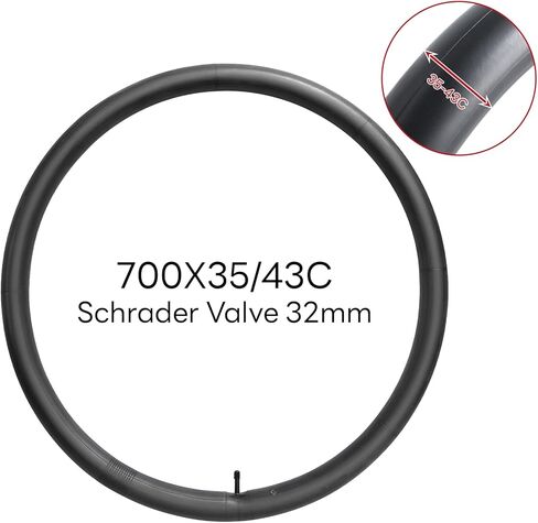 700x35C/36C/38C/40C/42C/43C Schrader Valve 32mm Bike Tube, 700C Replacement Bicycle Inner Tube (Single) Reliable 700 x 35C-43C Bike Inner Tube for City/Road/Gravel Cycling Scenarios in Saudi Arabia