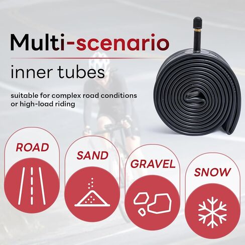 700x35C/36C/38C/40C/42C/43C Schrader Valve 32mm Bike Tube, 700C Replacement Bicycle Inner Tube (Single) Reliable 700 x 35C-43C Bike Inner Tube for City/Road/Gravel Cycling Scenarios in Saudi Arabia