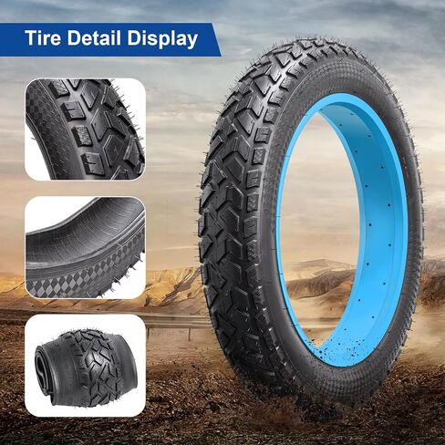 20x4.0 (102-406) Electric Bike Tire 20 inch Fat E-Bicycle tire Suitable for 20x4 20 X 4.0 MTB/E-Bike Folding Replacement All-Terrain Directional Tread Fat Bike Tire (Single) in Saudi Arabia