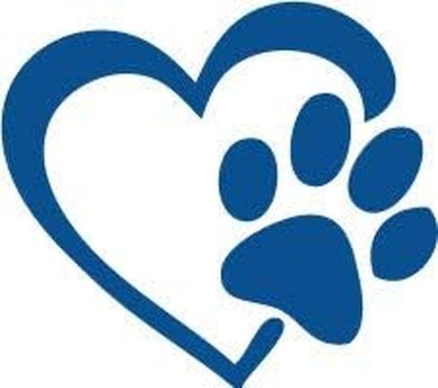 Decaltor Silver Heart with Dog Paw Puppy Love Decal Vinyl Sticker | Cars Trucks Walls Laptop | 5 'x 5' ' in Kuwait