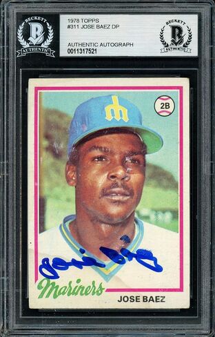 خوسيه بايز تم توقيعه 1978 Topps Rookie Card #311 Seattle Mariners Beckett Bas #11317521 - Baseball Slabbed Cards in Saudi Arabia