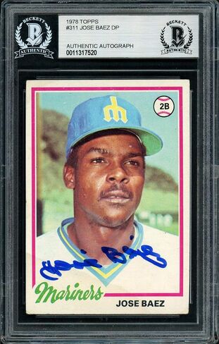 خوسيه بايز تم توقيعه 1978 Topps Rookie Card #311 Seattle Mariners Beckett Bas #11317520 - Baseball Slabbed Cards in Saudi Arabia