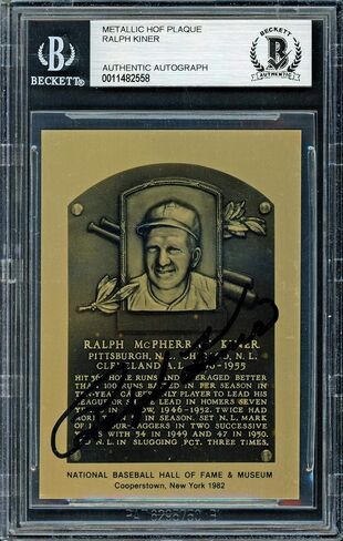 Ralph Kiner موقعة 1982 بطاقة لوحة Hof Metallic Hof Pittsburgh Pirates Beckett Bas #11482558 - Baseball Slabbed Cards in Saudi Arabia