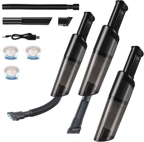 Handheld Vacuum Cleaner Cordless, Lightweight 1.5 lb, 3600Pa Suction, 50W Motor, Type-C Rechargeable, Bagless HEPA Filter, 20 Min Runtime for Car, Sofa, Home, Pet Hair（Black） in Saudi Arabia
