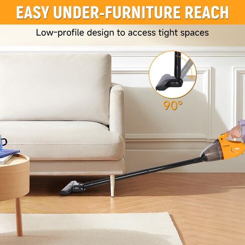 Hoteche Corded Stick Vacuum Cleaner, 1.5KPa Suction Power, 0.8L Dirt Capacity, High-Efficiency Electric Broom for Home & Office Cleaning in Saudi Arabia