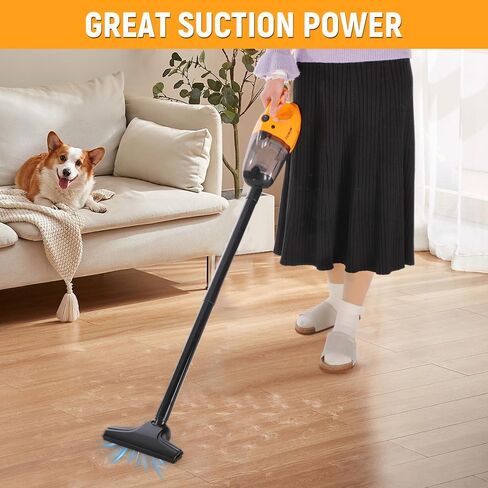 Hoteche Corded Stick Vacuum Cleaner, 1.5KPa Suction Power, 0.8L Dirt Capacity, High-Efficiency Electric Broom for Home & Office Cleaning in Saudi Arabia
