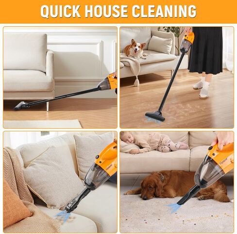 Hoteche Corded Stick Vacuum Cleaner, 1.5KPa Suction Power, 0.8L Dirt Capacity, High-Efficiency Electric Broom for Home & Office Cleaning in Saudi Arabia