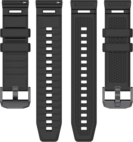 أشرطة السيليكون متوافقة مع ساعة Garmin Venu X1 الذكية ، أسوار رياضي سوداء ناعمة التنفس. in Kuwait
