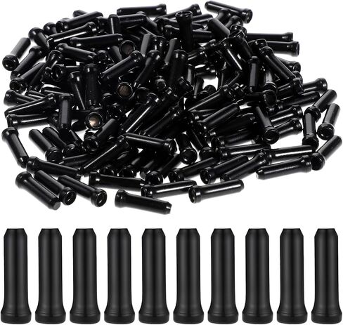 150pcs أغطية نهاية كابل الدراجة ، أغطية نهاية كابل الدراجات السوداء ، تجعيد ، أدوات متينة لركوب الدراجات الألومنيوم للدراجات الجبلية على الطريق in Saudi Arabia