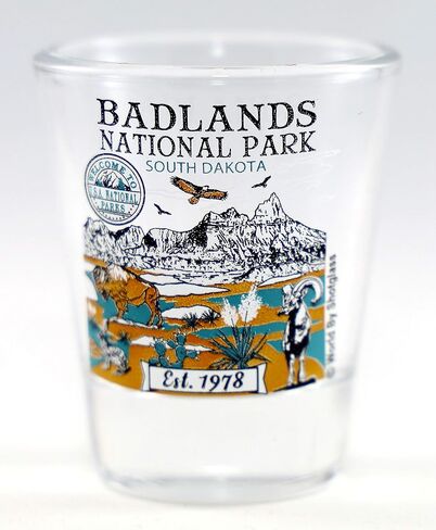 Badlands South Dakota National Park Series Collection Shot Glass in Saudi Arabia