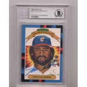1988 Donruss Ivan Calderon Signed Card Beckett Authentic Autograph - Baseball Slabbed Autographed Cards in Saudi Arabia