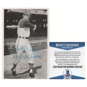 Cap Peterson Cleveland Indians Signed Post Card Beckett G62346 - MLB Autographed Baseball Cards in Saudi Arabia